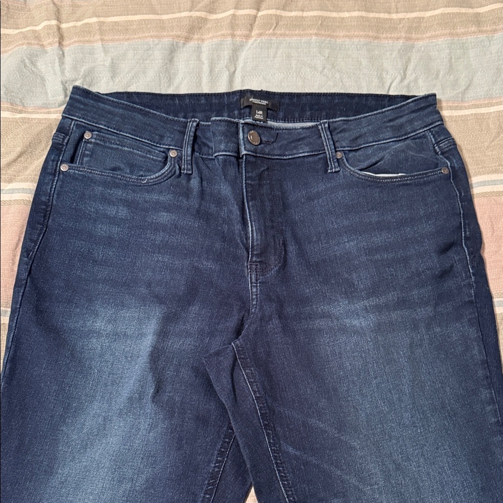 Simply Vera Vera Wang Dark Blue Straight Leg Jeans